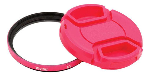 Vivitar Filtro Uv De 2.283 In Y Tapa De Lente A Presion, Col