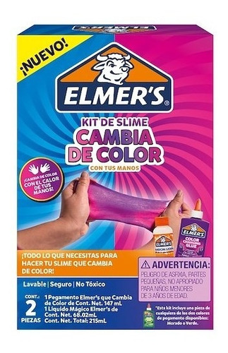 Elmers Kit Mini Slime Cambia De Color 2 Piezas Manualidades