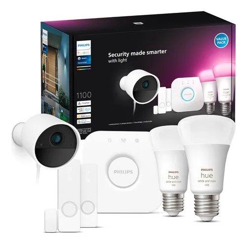 Kit De Inicio Philips Hue Secure Con Cámara Y Sensores