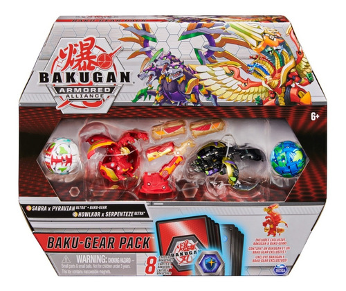 Sabra X Pyravian + Howlkor Baku-gear Bakugan Armored Allianc
