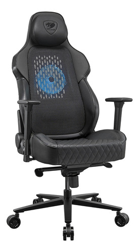 Silla De Escritorio Gamer Cougar Nxsys Aero Black Color Negro Material del tapizado Cuero sintético