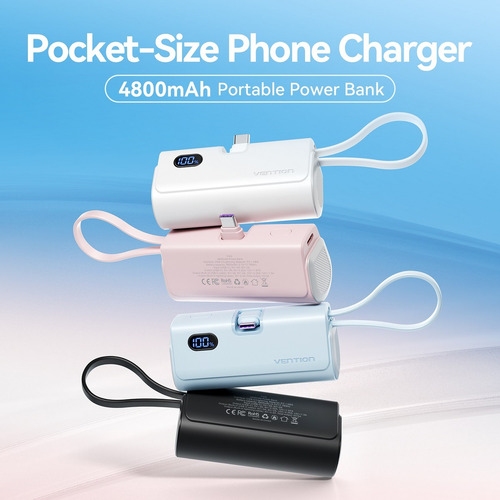 Batería Externa Para iPhone Y Android 2 En 1 De 4800mah