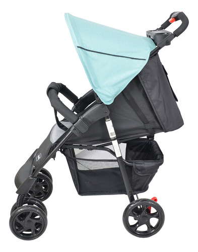 Coche Cuna Con Huevito Recien Nacido Bipokids Color Verde Chasis Negro