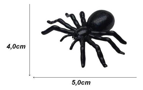 Juguete de broma arañas Dhsshop Mini Aranha Pegadinha Decoração Halloween Pt C/25 Unidades color negro