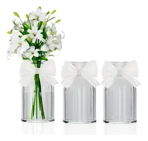 Comprar Juego De 3 Floreros De Cristal, Mini Floreros Pequeños Con A