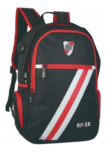 Mochila River Plate Licencia Oficial Escolar Futbol 18 Pulga