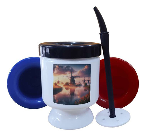 Mate Plastico Molinos De Viento Kinderdijk Holanda M1