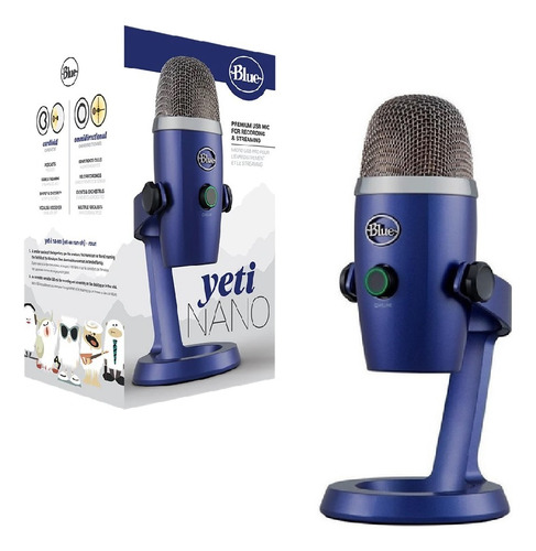 Microfono Logitech Yeti Nano Azul
