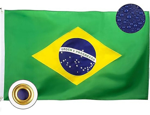 Bandera De Brasil Poliéster150* X90 Cm Articulos Militares