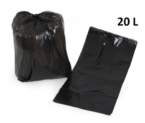 Saco Para Lixo 20 Litros - 50 Un Reforçado Cor Preto