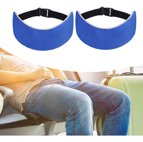 Corturas De Almohada De 2x Cuello Avión Accesoria De Azul