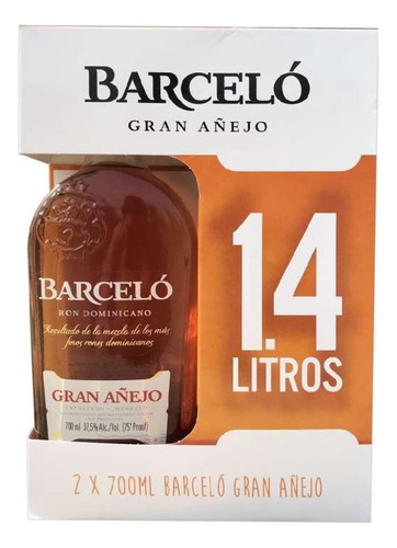 Pack 2 Barcelo Gran Añejo 1.4 (2x700 Ml)
