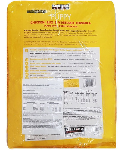 Alimento Perro Kirkland Puppy Arroz,pollo Y Vegetales 9.07kg