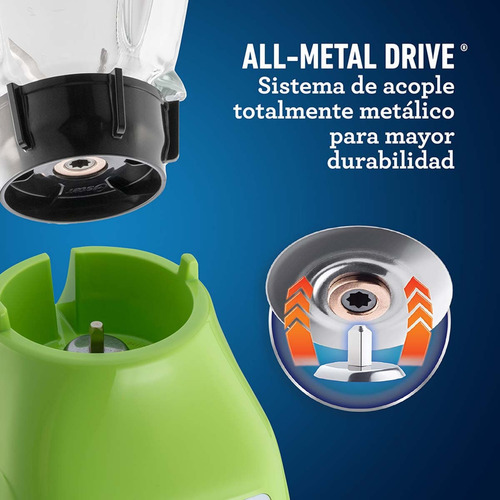 Licuadora Oster® Blstkagkpb 2 Velocidades Y Vaso De Vidrio