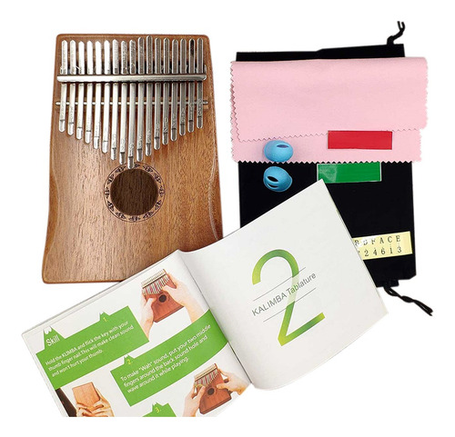Imagen 1 de 9 de Kalimba De 17 Teclas, Instrumento Musical De Madera P/dedos