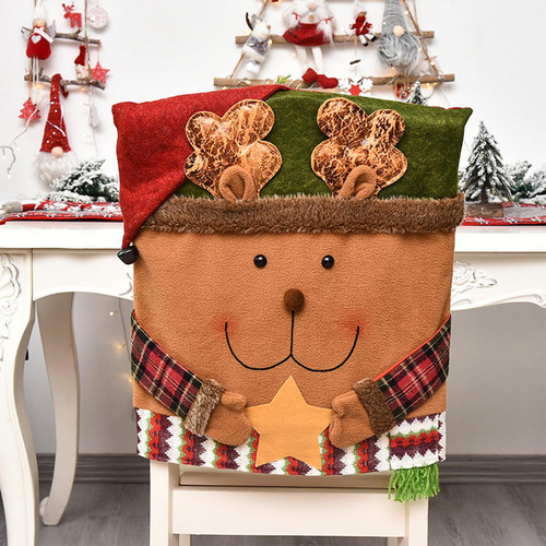 Funda Trasera Para Silla Navideña, Decoración Reno