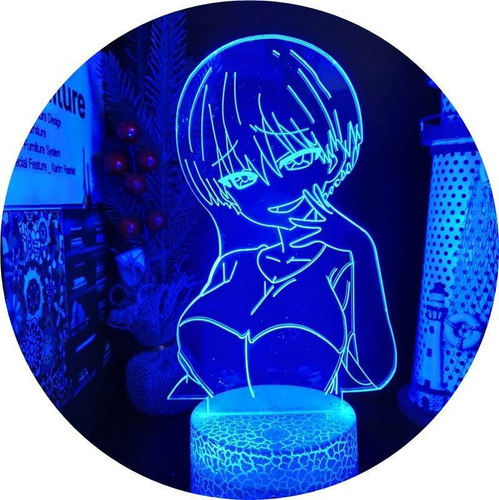 Lámpara Luz Led Acrílico Figura Uzaki Chan Anime, Manga