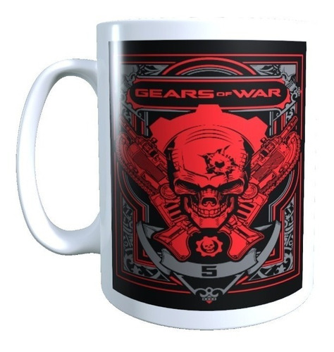Tazon Diseño Gears Of War, Videojuego, Gamer