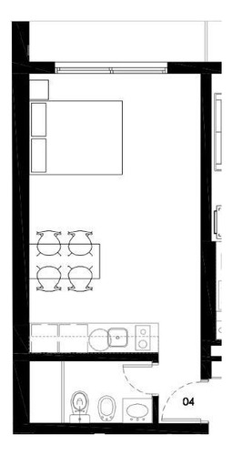 Departamento Monoambiente En Mendoza 1200