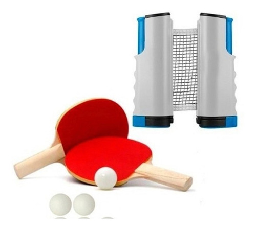 Rede Retrátil Ping Pong Tênis Mesa Raquetes Bolas Brinquedo