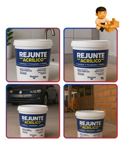 Biomassa Rejunte Acrilico 1kg Pote - Platina
