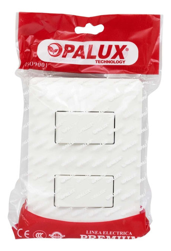 Interruptor Doble Unipolar Bm1201 Opalux Mihaba