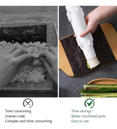 30cm Sushi Bazooka, Molde Para Hacer Rollos Perfectos Diy
