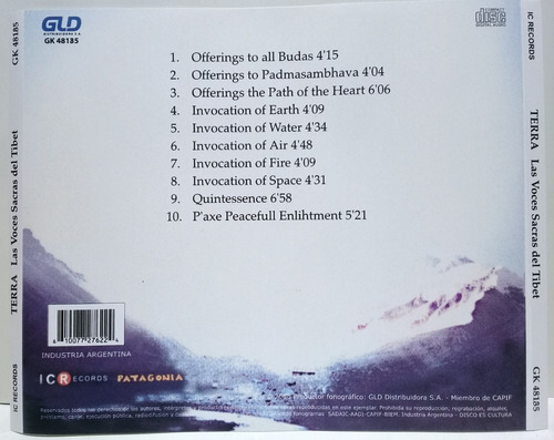 Cd Terra (las Voces Sacras Del Tibet )
