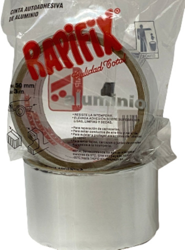 Cinta De Aluminio 48 Mm X 3 Mts -rapifix- Refrigeracion