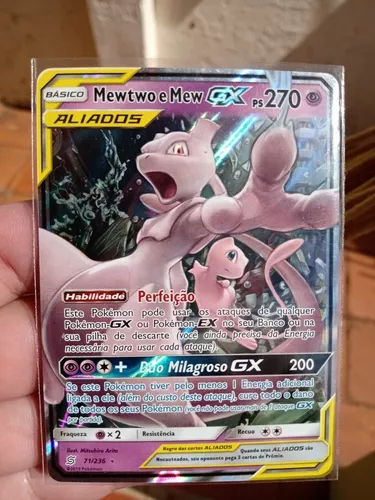 Copag - Pokémon - E como força é algo que não falta nesse baralho, ainda  temos o Mew & Mewtwo GX 😎 Essa carta está aqui para correr da fraqueza à  Pokémon