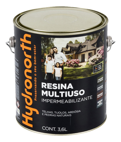 Resina Multiuso Incolor 3,6lt Solvent Piso Telhado Pedras