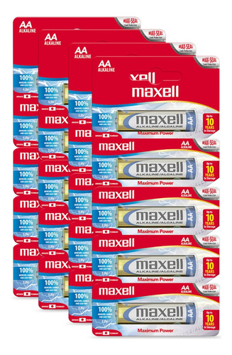 Pack 20 Pilas Alcalinas Aa Maxell 1,5v Troquelado