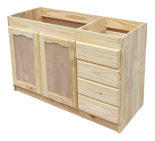 Imagen 2 de 3 de Mueble Bajo Mesada Madera 2 Puertas
