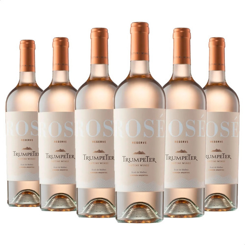 Vino Trumpeter Reserva Rose Malbec Rosado Rutini Wines X 6u