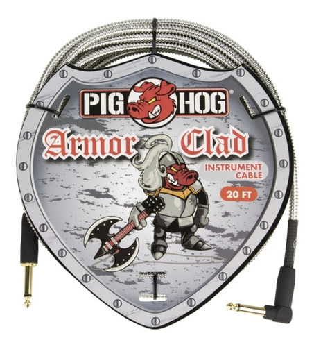 Cabo Pig Hog Armor Clad Para Instrumento 6 Metros, Plug L