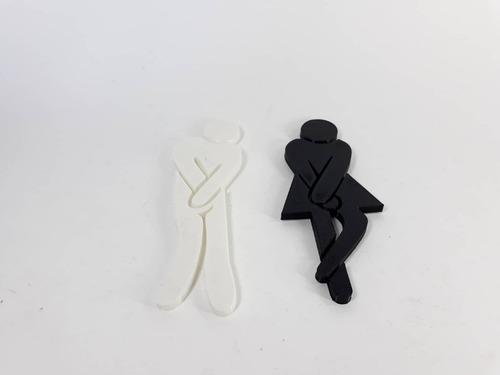 Kit 02 Placa Banheiro Masculino Feminino Aviso Porta