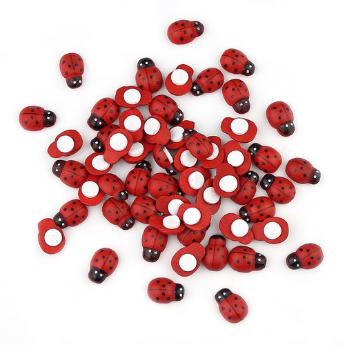 Imagen 1 de 10 de 50 Mariquitas Miniaturas Con Adhesivo