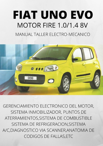 Imagen 2 de 7 de Manual Taller Y Eléctrico Fiat Nuevo Uno Evo 1.0/1.4 8v