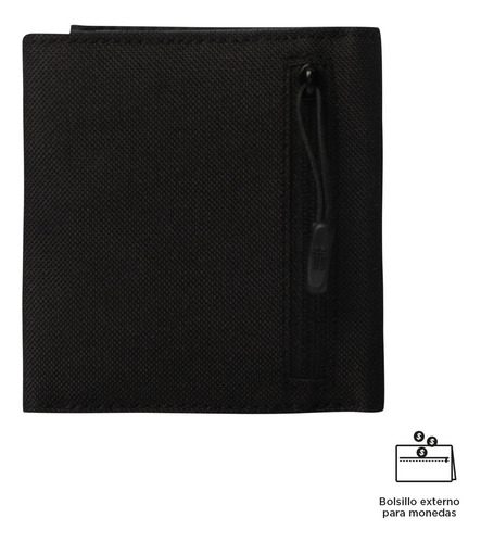 Totto Cartera De Hombre | Con Cierre En Velcro Riva Aq - A Negro Liso