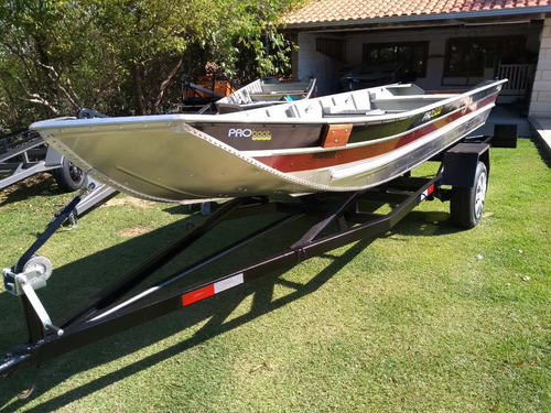 Barco De Alumínio Semi Chata 5 Metros Esporte E/ou Recreio