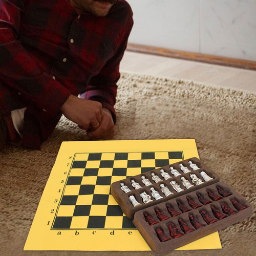 Juego De Ajedrez Tablero De Ajedrez Plegable Juego Familiar