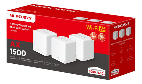 Mercusys Halo H60x(3-pack) Doble Banda Wifi6 Mesh Ax1500