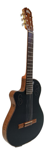 Guitarra Para Zurdo Caja Angosta La Alpujarra 300kec Negra