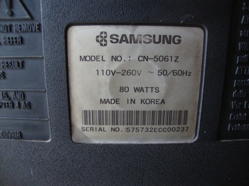 Imagem 5 de 6 de Aparelho Tv Sansung Cn5061z 21 Polegadas . (leia O Texto)