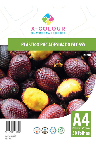Imagem 1 de 1 de Vinil Pvc Branco Glossy Adesivo A4 130g 150 Folhas X-colour