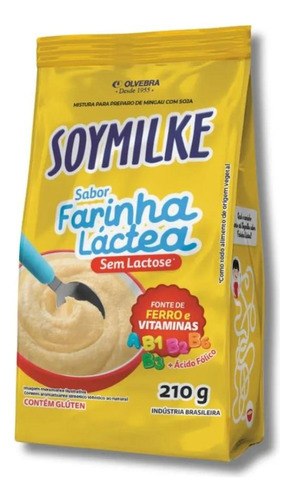 Farinha Láctea Zero Lactose Soymilke 210gr - Kit Com 2 