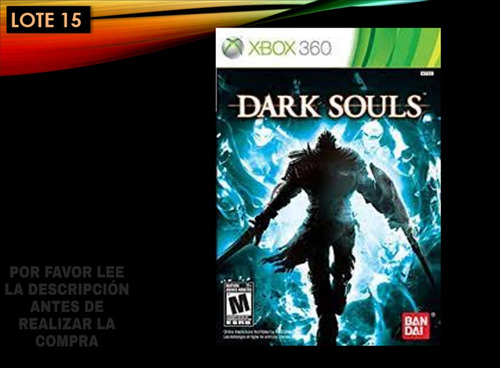 Dark Souls Standard Edition Xbox 360 Pack 15 (Usado)