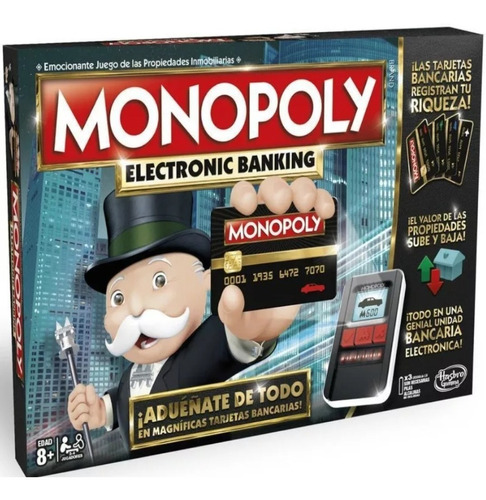 Hasbro Original Monopoly Banco Electronico  Ebanking Español