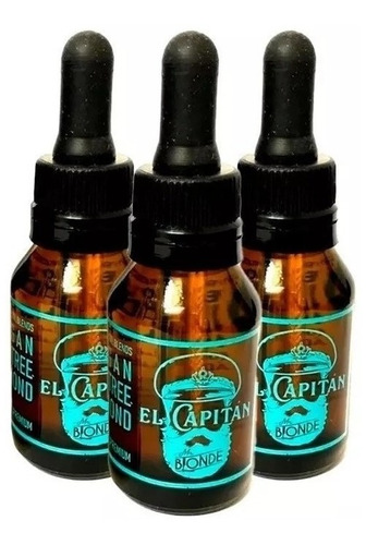 3 Aceite Esencial Barba El Capitan 20ml. N1 Azul - Mr Blonde