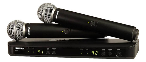 Microfones Sem Fio Blx288br/sm58 M15 - Shure Cor Preto